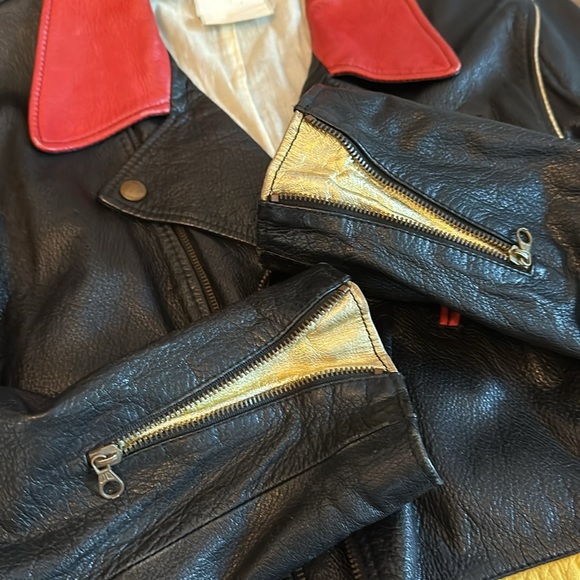 RARE RARE Leather Velvet Moschino Couture Leather Jacket - Picture 13 of 16